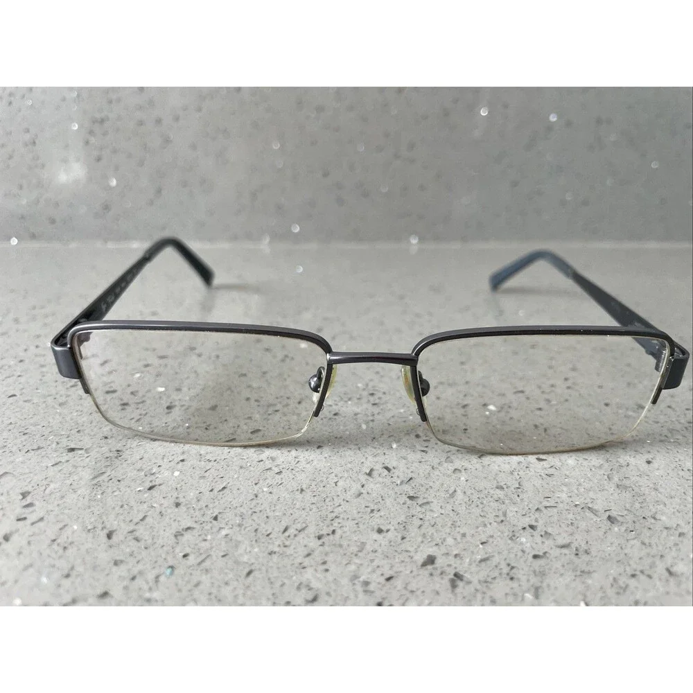 Eyes Of Faith Eyeglasses Frames ONLY 1009 53-18-140 Navy Half rim rectangle